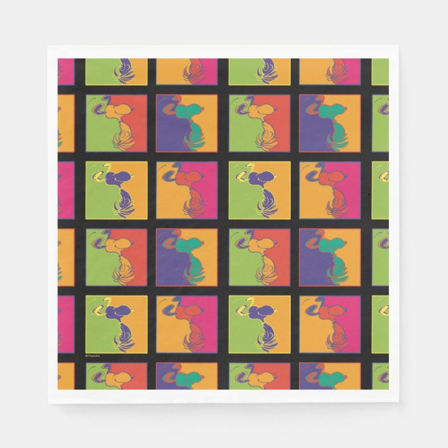 Guardanapo De Papel Amendoins | Esnoopia de Pop de Arte Moderna (Frente)