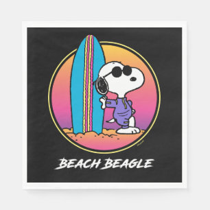 Guardanapo De Papel Amendoins Snoopy Beach Beagle