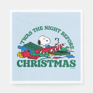 Guardanapo De Papel Amendoins   Snoopy "Esta foi a noite antes do Nata