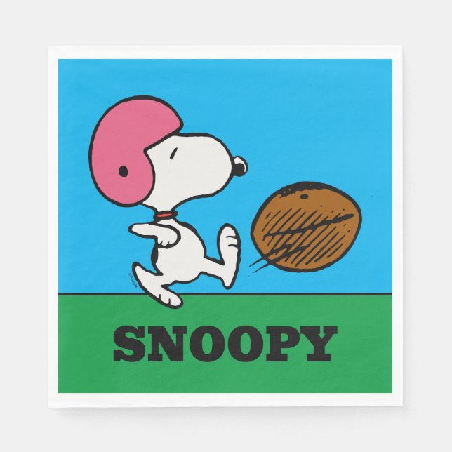 Guardanapo De Papel Amendoins | Snoopy Football Kicker (Frente)