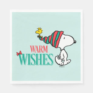 Guardanapo De Papel Amendoins Snoopy & Woodstock Warm Wish