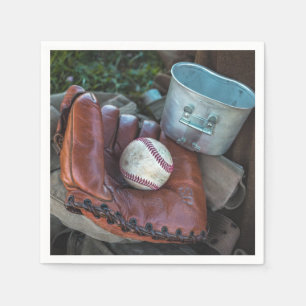 Guardanapo De Papel Amer Vintage Baseball Mit e Ball Baseball Glove