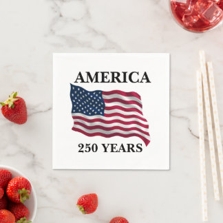 Guardanapo De Papel America 250 Years Flag