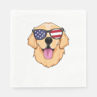 Guardanapo De Papel America Ouro Retriever 4 de julho para Men Boys