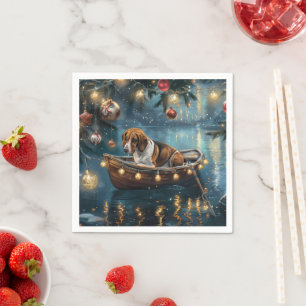 Guardanapo De Papel American English Foxhound Christmas Fesyage Voyage