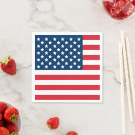 Guardanapo De Papel American Flag Red White Blue USA Stars and Stripes