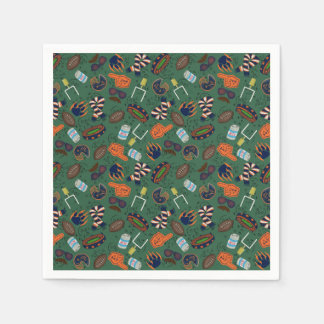 Guardanapo De Papel American Football Team colores laranja e azul