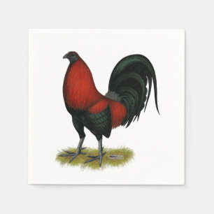 Guardanapo De Papel American Game BB Black Red Rooster
