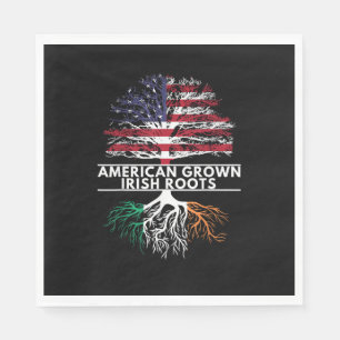 Guardanapo De Papel American Grown Irish Roots Flag Ireland RUA. PÁTRI