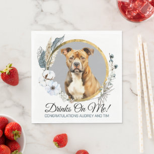 Guardanapo De Papel American Staffordshire Terrier Wedding Napkins