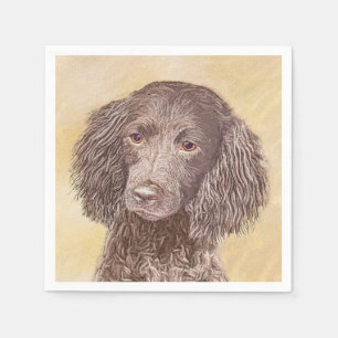 Guardanapo De Papel American Water Spaniel Painting - Arte Original de