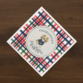 Guardanapo De Papel Americana Vintage Dachshund Primeiro Aniversário