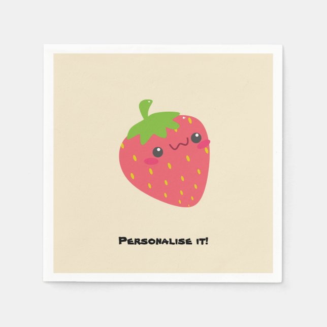 Guardanapo De Papel Amigo de Morango (Frente)