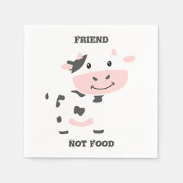 Guardanapo De Papel Amigo de Vaca Rosa-Cor-de-Corte Personalizado
