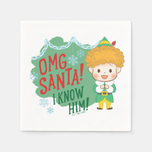 Guardanapo De Papel Amigo, os Papais noeis do Elf OMG! Eu O Conheço!