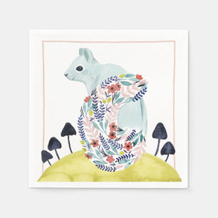 Guardanapo De Papel Amigos de Clementine  Esquilo de arte popular