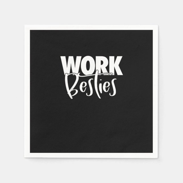 Guardanapo De Papel Amigos do Trabalho - Besties do Trabalho (Frente)