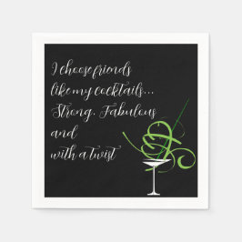 Guardanapo De Papel Amigos e Cocktails - Coquetel Divertido Napkins