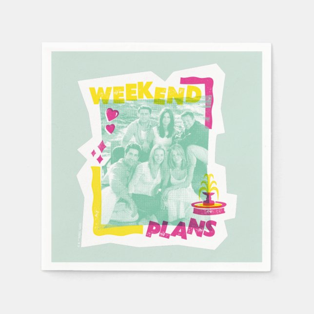 Guardanapo De Papel AMIGOS™ | Planos de fim de semana (Frente)