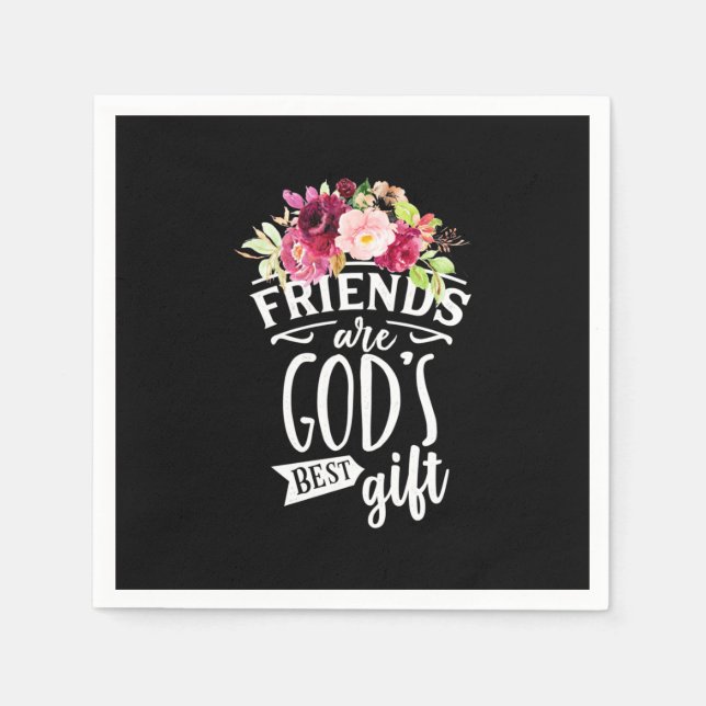 Guardanapo De Papel Amigos são o melhor presente de Deus (Frente)