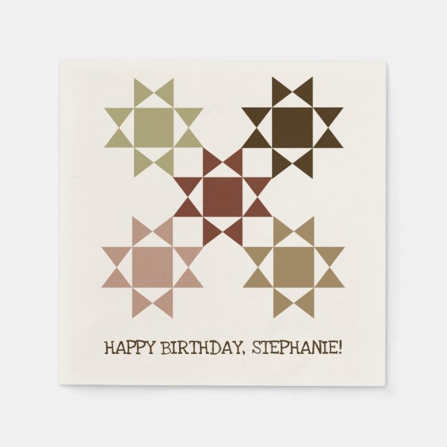 Guardanapo De Papel Amish Quilt Bloqueia a Filtragem Personalizada (Frente)