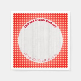 Guardanapo De Papel Amizade Potluck Chili Cook Off Ação de Graças