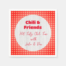 Guardanapo De Papel Amizade Potluck Chili Cook Off Ação de Graças