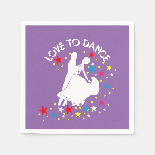 Guardanapo De Papel Amor à dança (Frente)