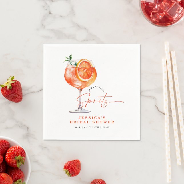 Guardanapo De Papel  Amor à Primeira Spritz Chá de Noiva  (Insitu)