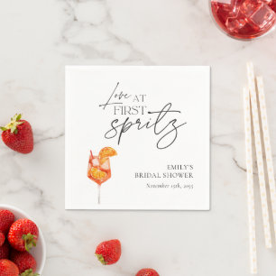 Guardanapo De Papel Amor à Primeira Taça de Spritz Chá de Noiva