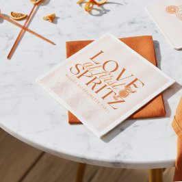 Guardanapo De Papel Amor à Primeira Taça de Spritz na Despedida de Sol