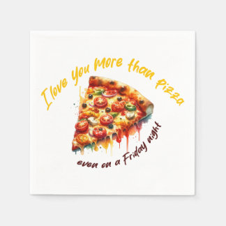 Guardanapo De Papel "Amor além da pizza"
