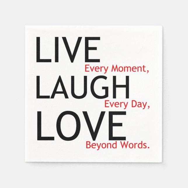 Guardanapo De Papel amor ao vivo riso (Frente)