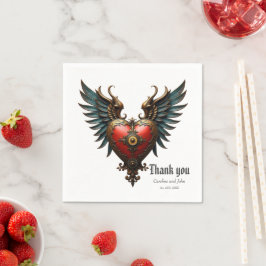 Guardanapo De Papel Amor atemporal, elegância surreal em estilo steamp