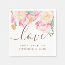 Amor. Casamento floral com cor de água rosa e pêss