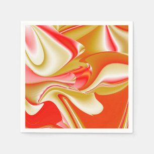 Guardanapo De Papel Amor e Abstrato 3D Rainbowart Dourado