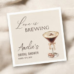 Guardanapo De Papel Amor é Criar Chá de panela Espresso Martini<br><div class="desc">Celebrar a noiva a ser com um chic "Love is Brewing",  o presso martini chá de panela Napkins.</div>