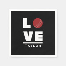 Amor e Viva Críquete Fã de Esportes Nome Personali