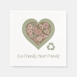 Guardanapo De Papel Amor ecológico e cardíaco