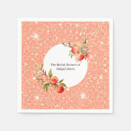 Guardanapo De Papel Amor Elegante Tão Doce Quanto um Pêssego Chá de Pa