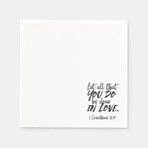 Guardanapo De Papel Amor em Ação - 1 Corintianos 16:14 Inspiração