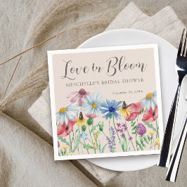 Guardanapo De Papel Amor em Flor Charme de Flores Silvestres Chá de No