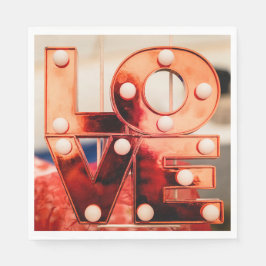 Guardanapo De Papel AMOR (Grande Letra Vermelha)