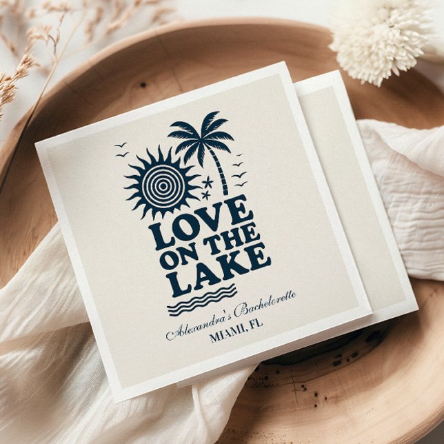 Guardanapo De Papel Amor no lago Bachelorette Weekend (Criador carregado)