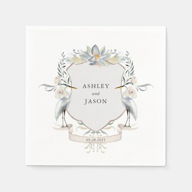 Guardanapo De Papel Amor no Lago Wedding ou Noivado (Frente)