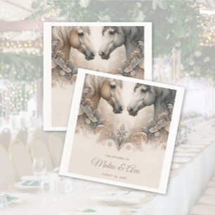 Guardanapo De Papel Amor Por Casamento Especial De Cavalos