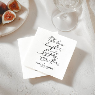 Guardanapo De Papel Amor, risadas e felizes para sempre Casamento
