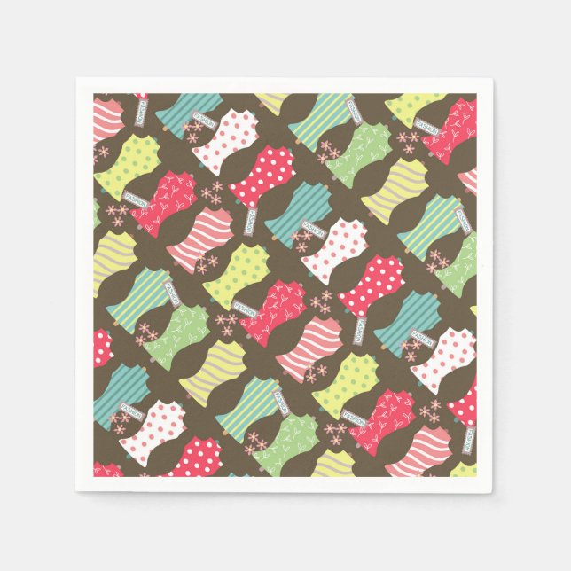 Guardanapo De Papel Amor Sewing Mannequin Brown (Frente)