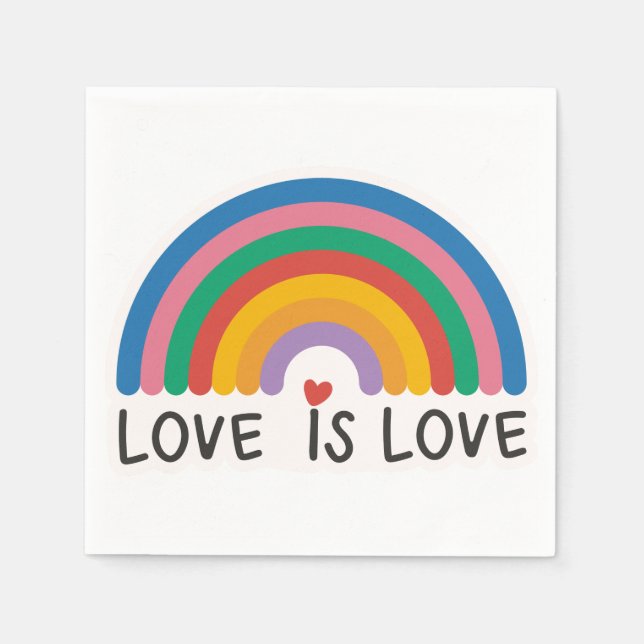 Guardanapo De Papel Amor Simples É Orgulho De Amor (Frente)