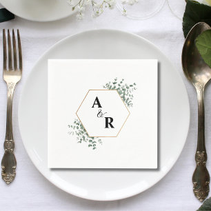 Guardanapo De Papel Ampersand Monograma Casal Inicial Letras Casamento